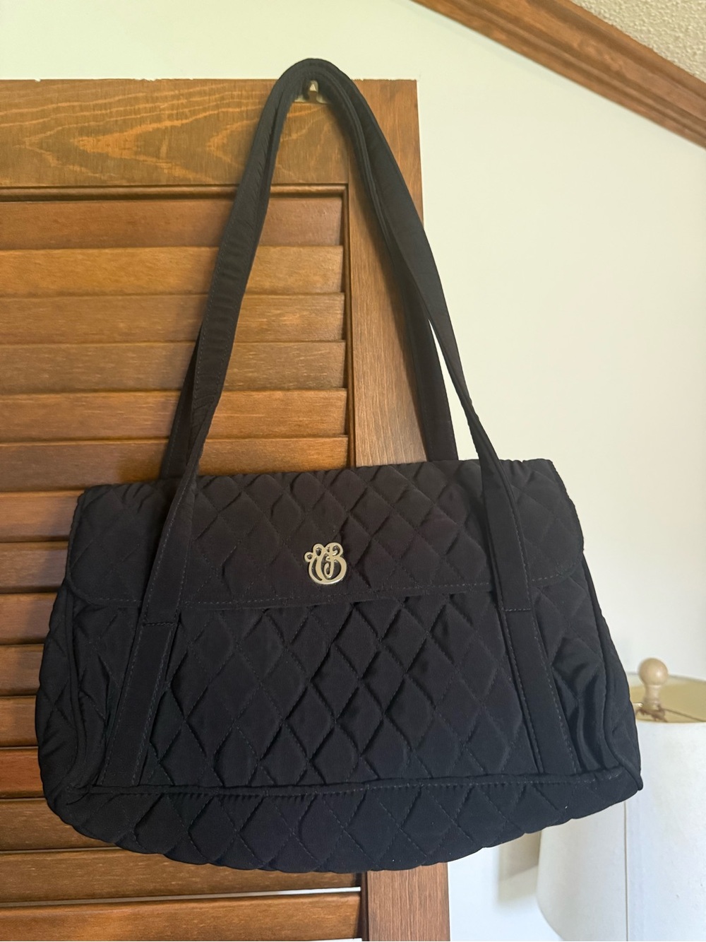 Vera Bradley Black Quilted Shoulder Bag
